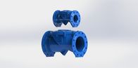 Ductile Iron Body Swing Flex Check Valve With EPDM / NBR Rubber Disc For Waste Water