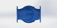 EN12233 Double Flange Rubber Coated Disc Check Valve For Water System 40 Degree