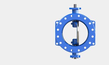 Disc Double Eccentric Butterfly Valve Epoxy Coated With Worm Gear