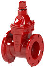 FBE Coated Resilient Seated UL FM Gate Valve With Flange Groove Connection
