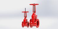 FBE Coated Resilient Seated UL FM Gate Valve With Flange Groove Connection