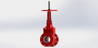 Red Resilient Seated UL FM Gate Valve Flange Groove Connection Available