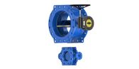 RAL 5010 Ductile Iron Double Eccentric Butterfly Valve 150 PSI