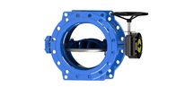 DI Disc Stainless Steel Butterfly Control Valve Epoxy Coated With Worm Gear