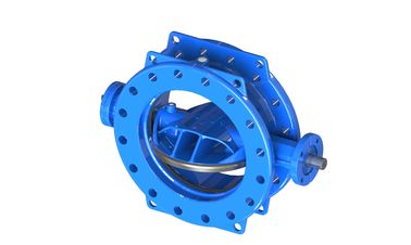 Temperature Range -10-80C Double Eccentric Butterfly Valve With Ductile Iron Body
