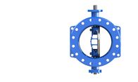 Rubber Seat Flanged Double Eccentric Butterfly Valve Carbon Steel Base Available