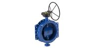 Drinking Water Blue High Performance Butterfly Valves With Arch Shape Design