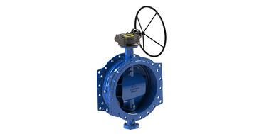 Temperature Range -10-80C Double Eccentric Butterfly Valve With Ductile Iron Body