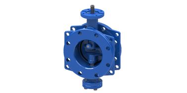 FM Certificate Double Eccentric Butterfly Valve Temperature Range -10-80C For Dovetail Design