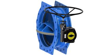 Temperature Range -10-80C Double Eccentric Butterfly Valve With Ductile Iron Body