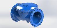 Ductile Iron Swing Flex Check Valve Nylon Reinforced Double Flange FBE Coted