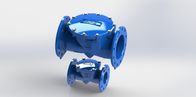 Automatic 40 Degree Incline Rubber Flapper Swing Check Valve With AISI B16.1 Flange