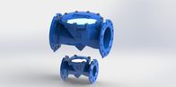 EN12233 Double Flange Rubber Coated Disc Check Valve For Water System 40 Degree