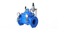 Epoxy Coated Water Pressure Reducing Valve With SS304 Pilot And Pressure Gauge Kit