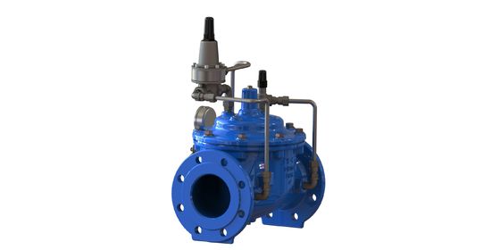PN10 Minimum Pressure Sustaining Valve with Flange Connection and Ductile Iron Construction for Industrial Use