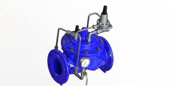 Flange Connection Pressure Sustaining Valve with 2-40 Inch Size Ductile Iron Material and 0-80°C Temperature Range