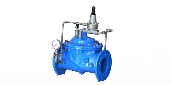 PN10 Minimum Pressure Sustaining Valve with Ductile Iron Construction and Flanged Connection