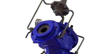 SS304 Pilot Operated Flow Control Valve PN10/16/25 Ral5005 For 0-80°F Temp Range