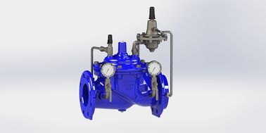 Blue Ral5005 Flow Control Valve Maximum Pressure PN16