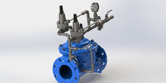 Surge Anticipating Valve with Flange End Connection EPDM Diaphragm and Manual Actuation for Water Systems