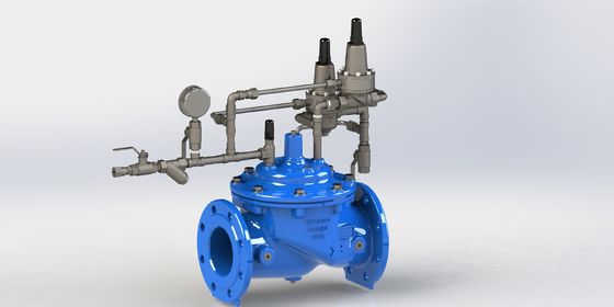 Surge Anticipating Valve with Durable RAL5005 Finish and Nylon Reinforcement Diaphragm Compliant with EN1074-5 Standard