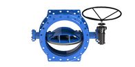 Ductile Iron Blue Double Eccentric Butterfly Valve Modulating / On Off Type