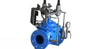 Pressure Management Water Control Valve Ductile Iron For Dual Outlet Setting Pressure