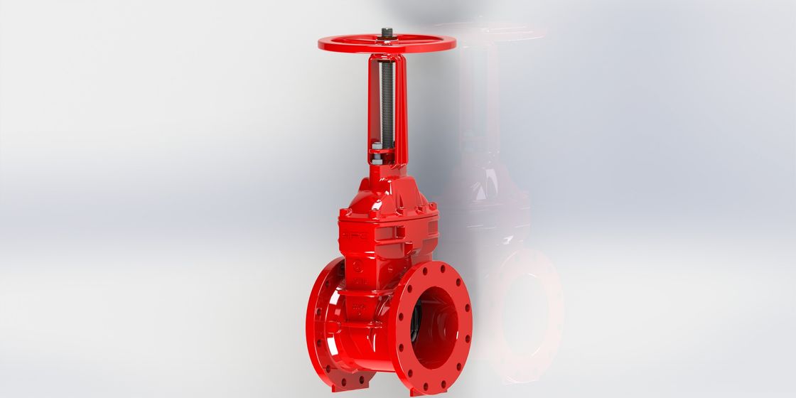 Flange Grooved Type Resilient Seated UL FM Gate Valve With High - Grade Rubber Disc
