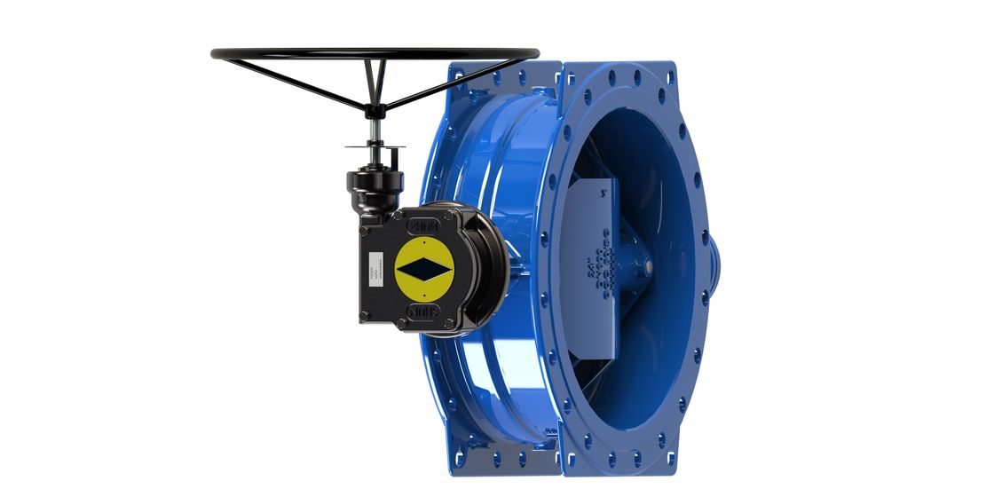 Double Eccentric Flang Type Soft Seal Butterfly Valve For Waste Water System