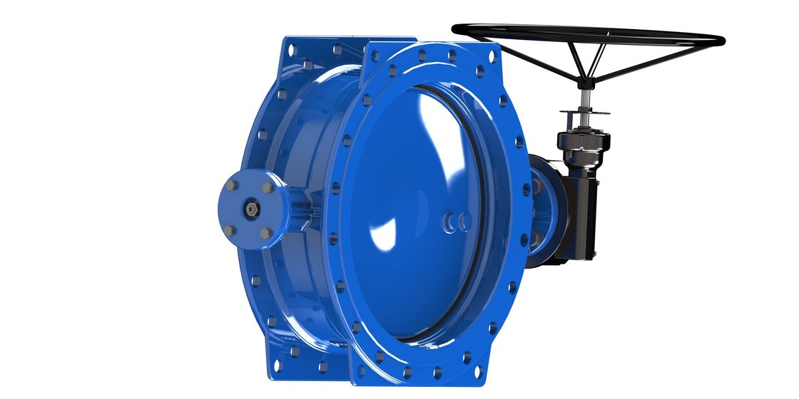 Ductile Iron Double Eccentric Butterfly Valve Dovetail Design SS316 Coated Disc