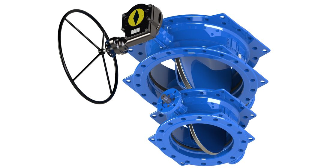 Double Eccentric Butterfly Valve with EPDM Seal, Ductile Iron Body, and ISO Certification for Water Applications