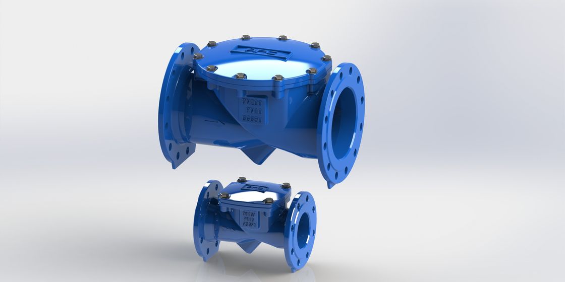 Water ISO Certified Swing Flex Check Valve With Ductile Iron Body Material Temperature Range 0-80C