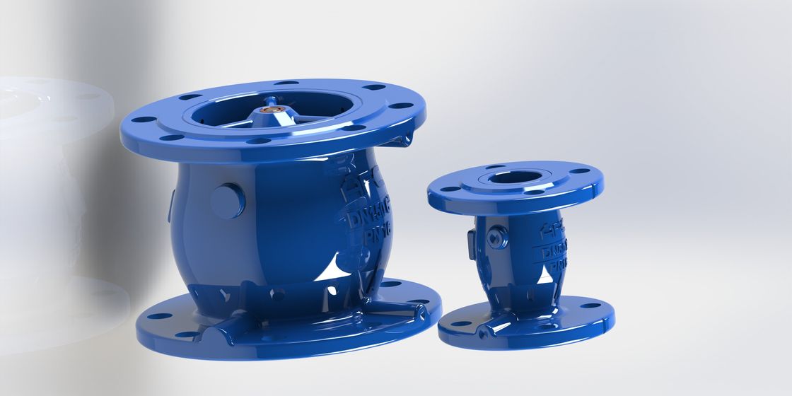 Blue FBE Coated Ductile Iron Check Valve Low Head Loss
