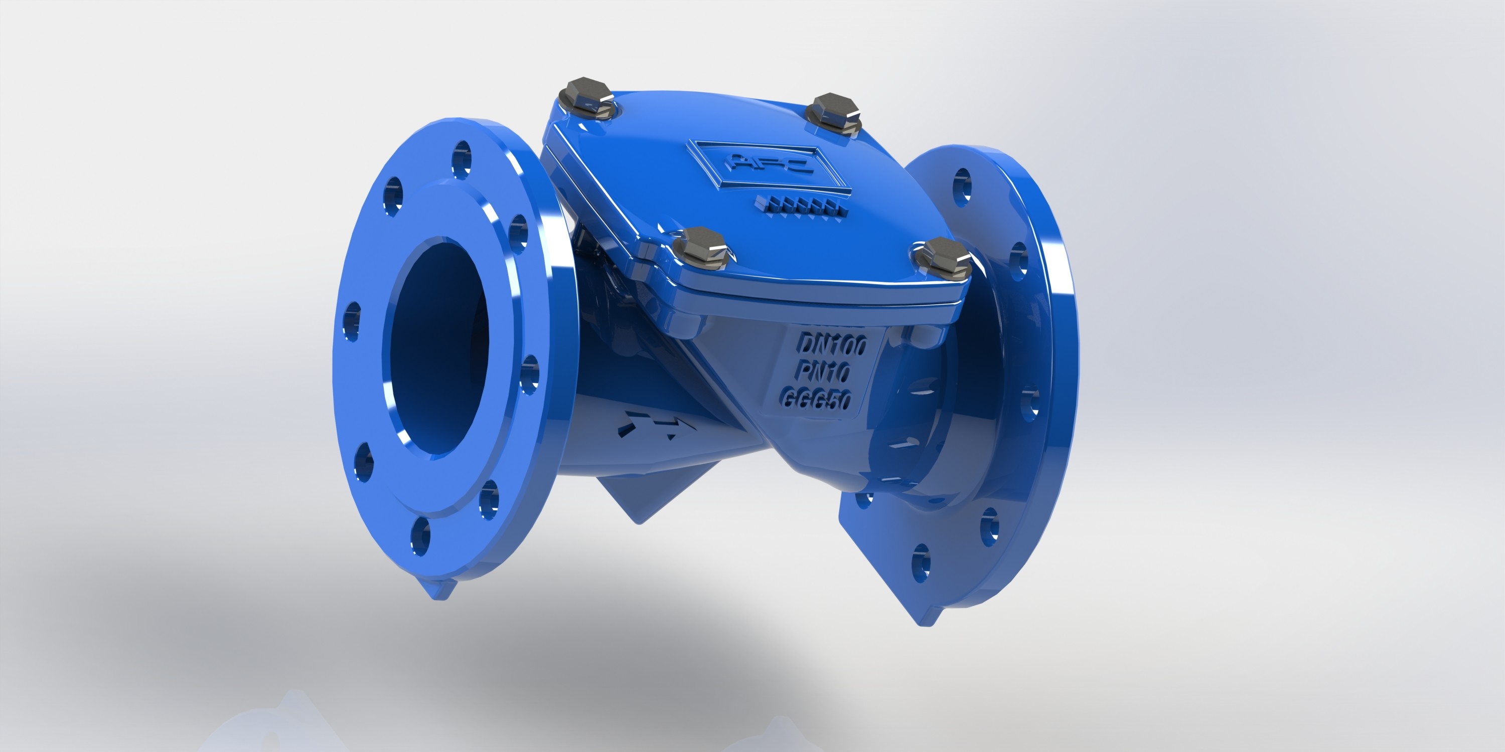 Epoxy coated 40 Degree Incline Angle check Valve With Nylon ...