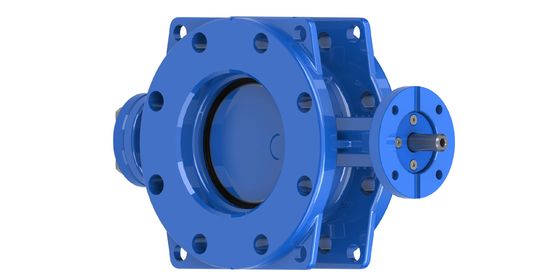 Gear Operated Double Eccentric Butterfly Valve with Flange Connection for -10 to 80℃ Temperature Range