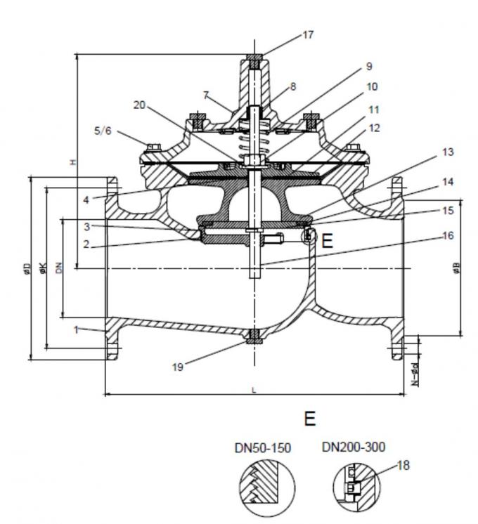 Bi Level Non Modulating Float Control Valve Flange Type SS304 Float Pilot